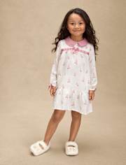 Girls Ballet Slipper Flannel Nightgown - Gymmies