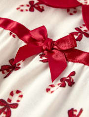 Girls Candy Cane Flannel Ruffle Nightgown - Gymmies