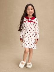 Girls Candy Cane Flannel Ruffle Nightgown - Gymmies