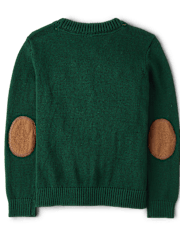 Boys Embroidered Deer Sweater - Royal Christmas