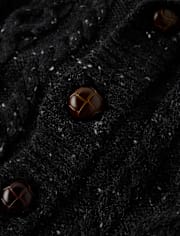 Boys Cable Knit Shawl Cardigan - Royal Christmas
