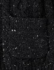 Boys Cable Knit Shawl Cardigan - Royal Christmas