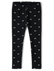 Girls Bow Winter Warm Leggings - Petit Paris