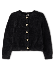 Girls Embellished Eyelash Cardigan - Royal Christmas