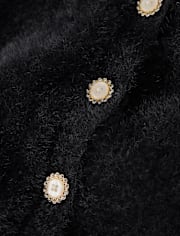 Girls Embellished Eyelash Cardigan - Royal Christmas