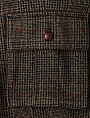 Kids Plaid Tweed Cargo Jogger Pants - Royal Christmas