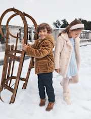 Girls Sherpa Coat - On Pointe