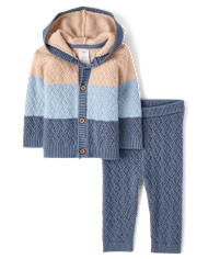 Baby Boys Colorblock Sweater 2-Piece Outfit Set - Homegrown by Gymboree