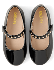 Girls Faux Pearl Ballet Flats - Petit Paris