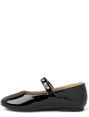 Girls Faux Pearl Ballet Flats - Petit Paris