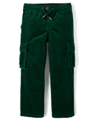 Kids Corduroy Pull On Relaxed Cargo Pants - Royal Christmas
