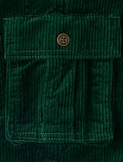 Kids Corduroy Pull On Relaxed Cargo Pants - Royal Christmas