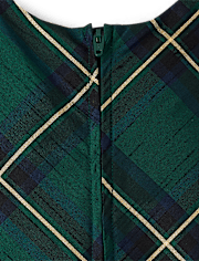 Girls Plaid Bubble Dress - Royal Christmas