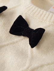 Girls Bow Sweater - Petit Paris