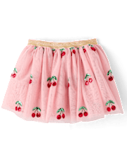 Jupe tutu à paillettes cerises pour fille - Mon Cheri
