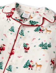 Kids Santa Flannel Pajamas - Gymmies