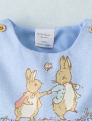 Baby Girls Peter Rabbit™ Glitter Scalloped Chambray Dress
