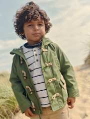 Boys Hooded Rain Jacket - Driftwood Bay