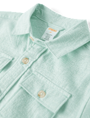 Boys Linen-Blend Button Up Shirt - Linen Edit