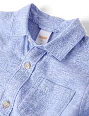 Kids Linen-Blend Button Up Shirt - Linen Edit