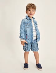 Short cargo en jean pour garçon - Little Essentials