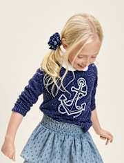 Girls Floral Eyelet 3-Piece Hair Set - Driftwood Bay