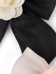 Lot de 2 pinces à cheveux à nœud et rosette pour filles - Petit Paris