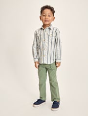 Boys Garment Dyed Cargo Pants - Coastal Edit