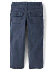 Boys Garment Dyed Cargo Pants - Driftwood Bay