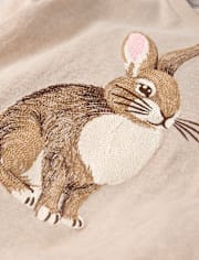 Haut brodé lapin pour garçon - Jardin enchanté