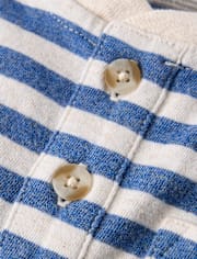 Haut Henley rayé en lin mélangé pour garçon - Collection Lin