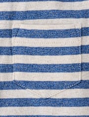 Haut Henley rayé en lin mélangé pour garçon - Collection Lin