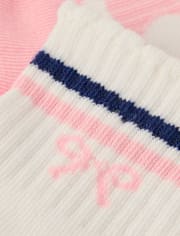 Girls Striped Bow Crew Socks 3-Pack - Club House