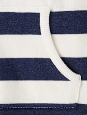 Kids Striped French Terry Half Button Pullover - Driftwood Bay