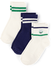 Chaussettes de tennis rayées pour garçon, lot de 3 - Club House