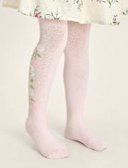 Girls Floral Tights - Enchanted Garden