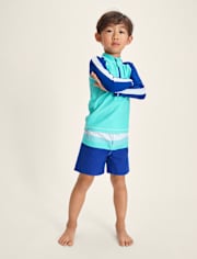 Maillots de bain garçon colorblock - Boutique de maillots de bain