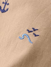 Boys Embroidered Coastal Chino Pants - Driftwood Bay
