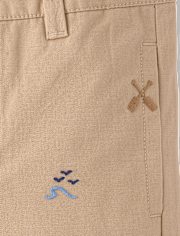 Boys Embroidered Coastal Chino Pants - Driftwood Bay