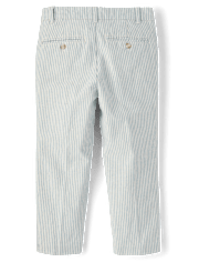 Boys Striped Linen Blend Dress Pants - Special Occasions