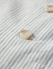 Boys Striped Linen-Blend Vest - Special Occasions