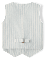 Boys Striped Linen-Blend Vest - Special Occasions