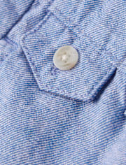 Pantalon chino à revers en lin mélangé pour garçon - Collection Lin