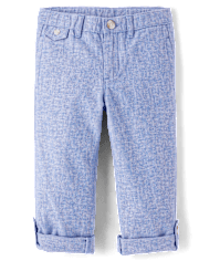 Pantalon chino à revers en lin mélangé pour garçon - Collection Lin