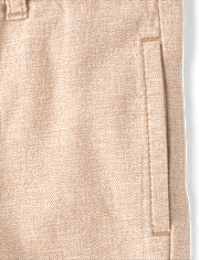Pantalon chino à revers en lin mélangé pour garçon - Collection Lin