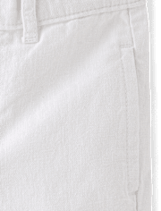 Boys Linen-Blend Chino Shorts - Linen Edit