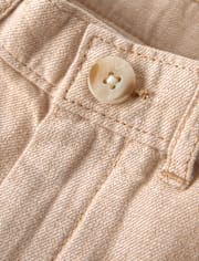 Boys Linen-Blend Chino Shorts - Linen Edit