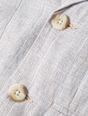 Boys Striped Linen-Blend Blazer - Special Occasions