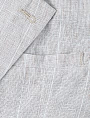 Boys Striped Linen-Blend Blazer - Special Occasions