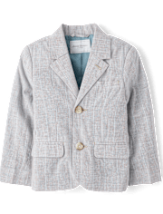 Boys Striped Linen-Blend Blazer - Special Occasions